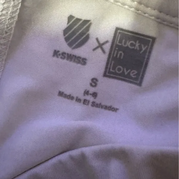 Lucky in Love x KSwiss White Layered Women's Skort golf tennis size small - Image 3