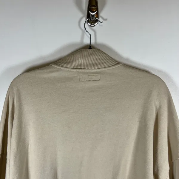 Standard Cloth Womens Tan Full Zip Sweatshirt Mock Neck Cotton Jacket‎ Small - Image 10
