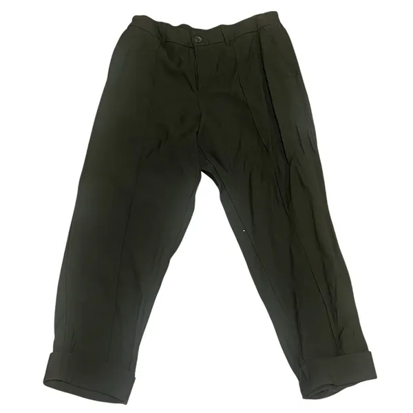 a new day™ Pants Womens Size 14 Olive Green Pleated Ankle Cuffed Hem - Image 5