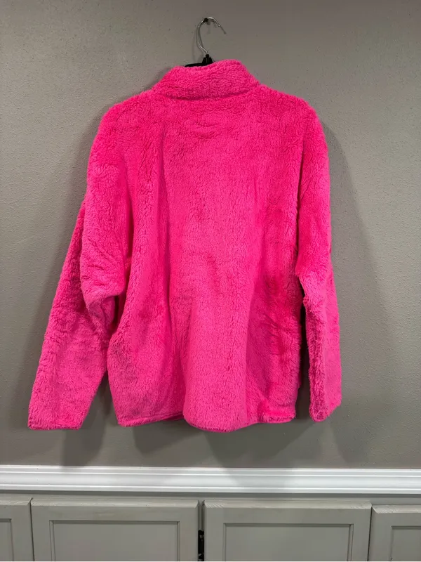 NWT VS PINK Soft Hot Pink Sweatshirt Full Zip - Image 4