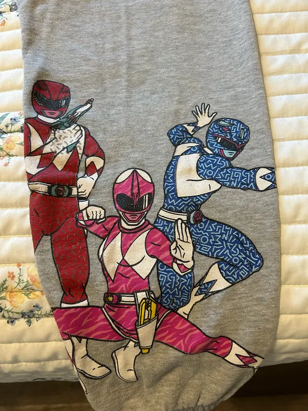 Mighty Morphin Power Rangers Sweatpants Gray Size M - Image 2