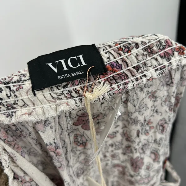 VICI Patchwork Print Boho Sundress In Coral Multi Size XS NWT - Image 7