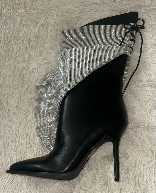Azalea Wang Jaclyn-Black Stiletto Boot - Size 8 - Nib - Image 8