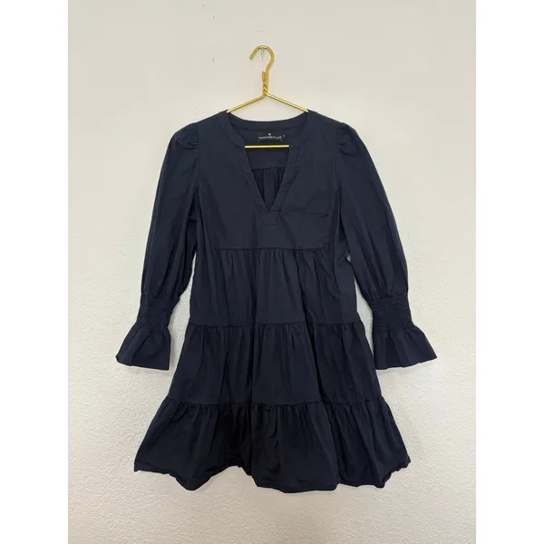 Tuckernuck Pomander Place Navy Cotton Poplin Kenzo Mini Dress Size Medium - Image 4