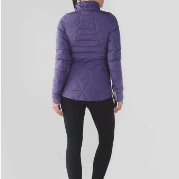 Lululemon Fluffed Up Jacket Quilted Puffer Coat Purple Gorpcore Athleisure Yoga - Image 2