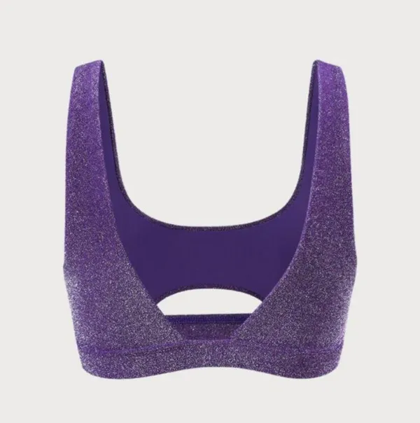 BERLOOK Purple Lurex Cut Out Bikini Top AND BOTTOM 23 - Image 10