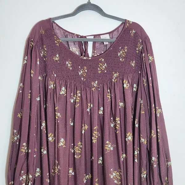 A New Day Purple Floral Dress Size 3X - Image 3