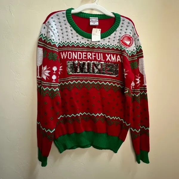 Well Worn Red and Green Christmas Sweater‎ - Image 4