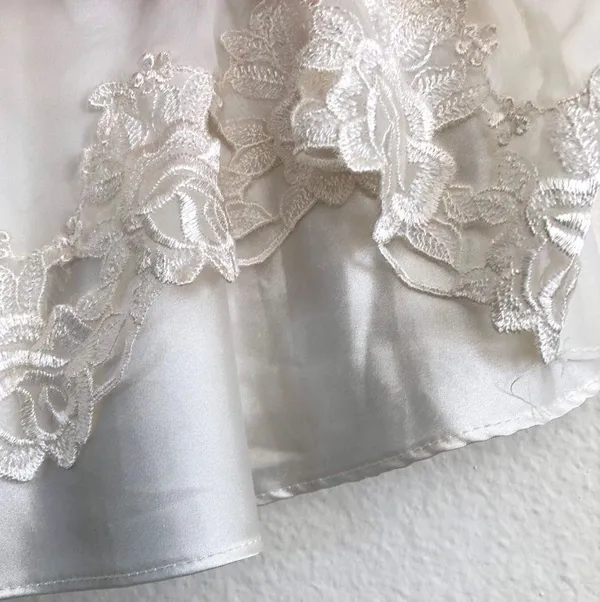 Alexandra Nicole White Lacey lingerie Negligee S - Image 4