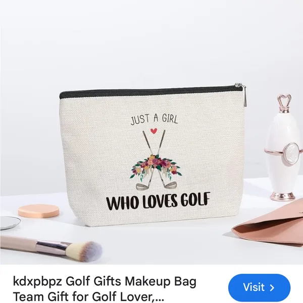 New Amazon White Golf Cosmetic Bag - Image 2