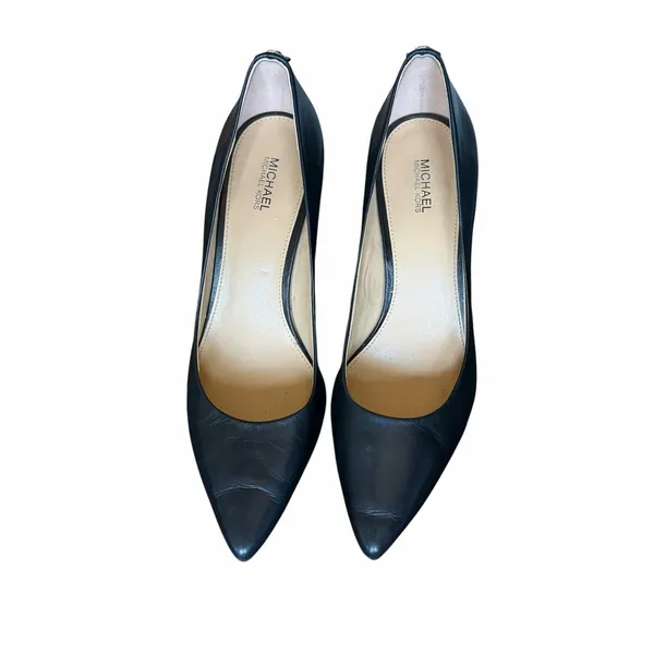 Michael Michael Kors Pumps Womens Size 8 Black Leather Pointed Toe Stiletto - Image 3