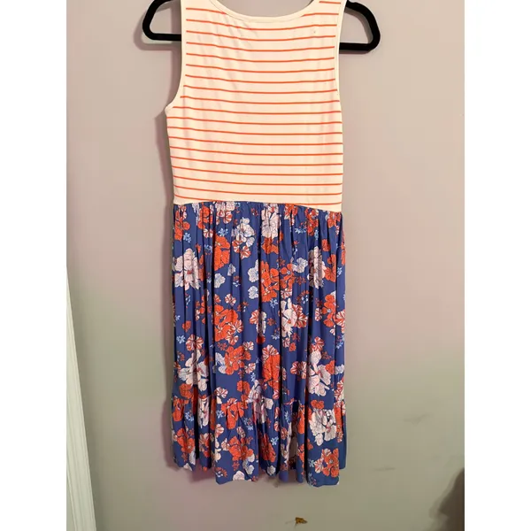 Matilda Jane‎ Coral Stripe Floral Tiered Dress Women's S - Image 4