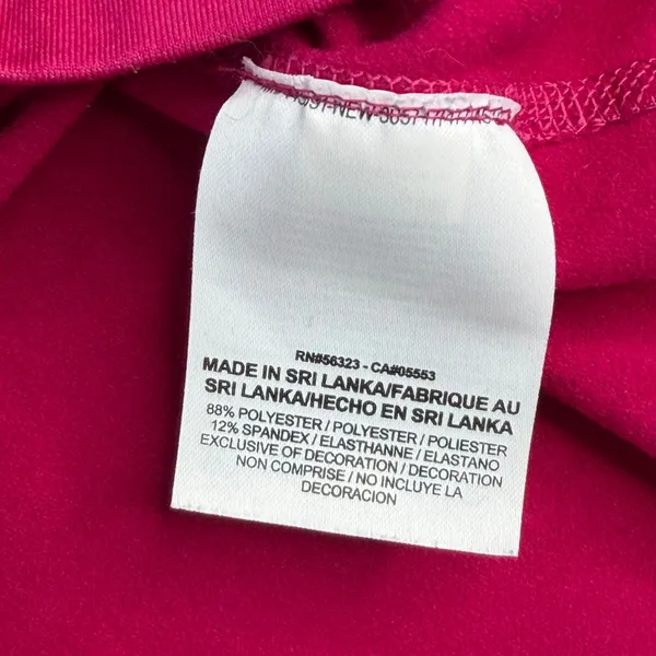 Nike Pro Dri-FIT Womens Pink Print Half Zip Pullover Top Medium Workout Athletic - Image 4
