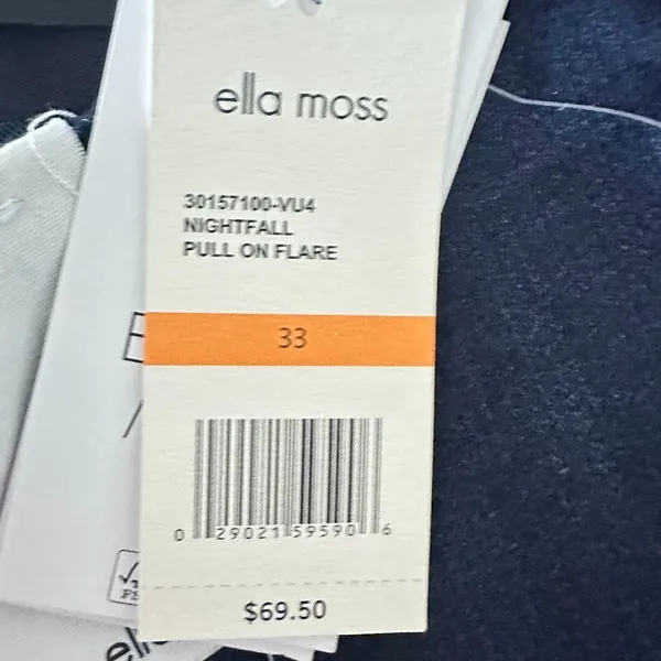 Ella Moss Pull On Flare Jeans Womens Size‎ 33 Body Sculpt Dark Wash High Rise - Image 7