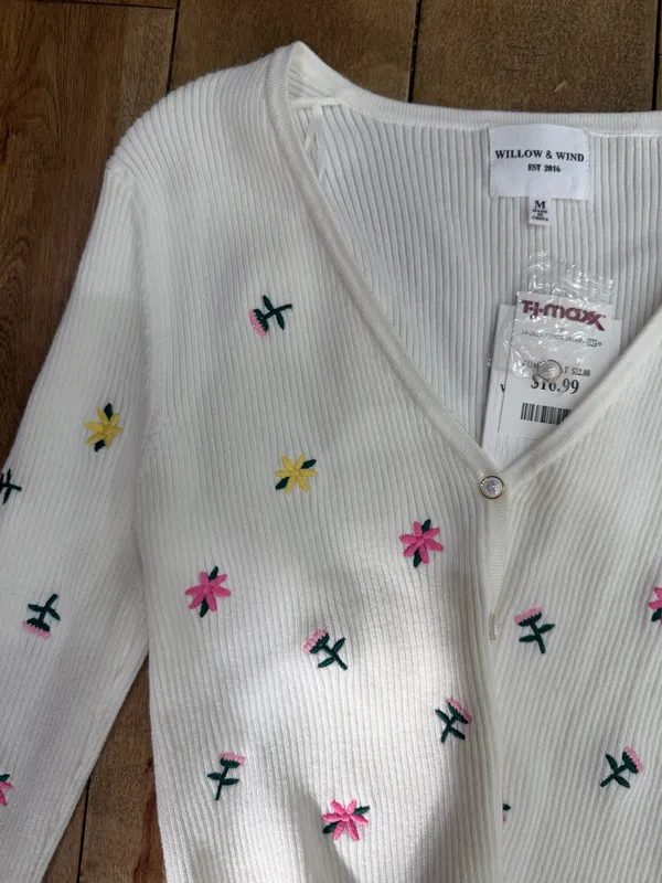 TJ Maxx Flower Cardigan - Image 2