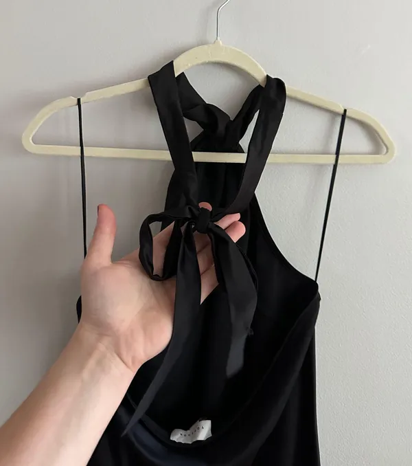 Topshop Black Halter Mini Dress - Image 6