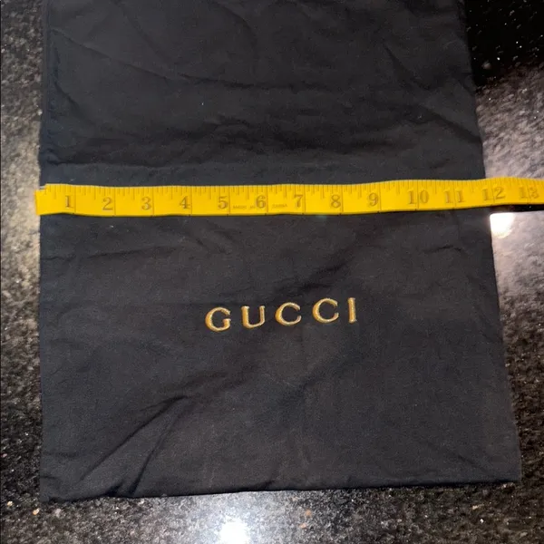 Gucci Black and Gold Embroidered Dust Bag - Image 2