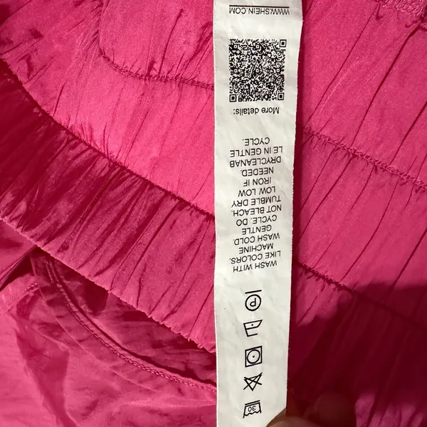 Shein Hot Pink Smocked High‎ Waist Running Shorts XS - Image 6