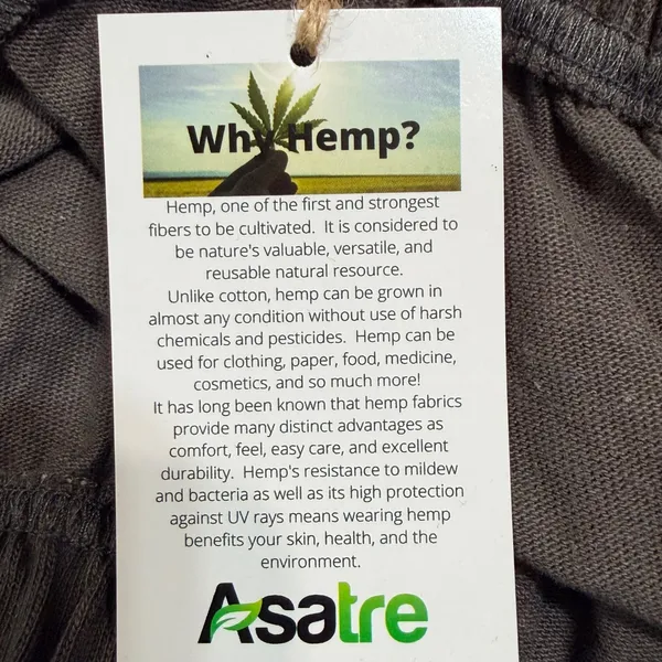 Asatre Women Hemp Blend Jogger Lounge Pants Charcoal Grey Size L - Image 6