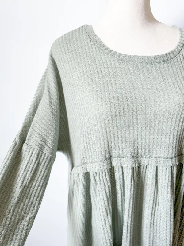 Veveret Waffle Knit Peplum - Image 2