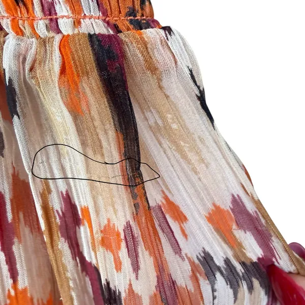 Anthropologie Orange and Brown‎ Abstract Mini Skirt Sz L - Image 9