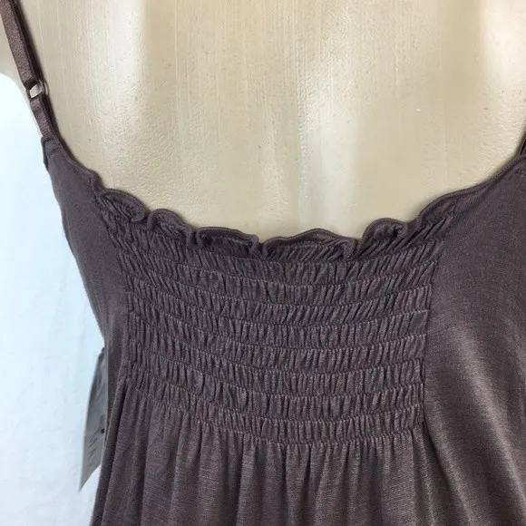 Kaelyn Max 100% Silk Brown Embellished Sleeveless Tank NEW M - Image 8