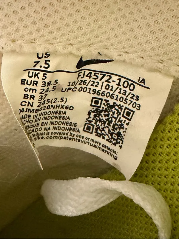 Nike Waffle Debut Athletic Sneakers White Hot Punch Pink Green size 7.5 - Image 11