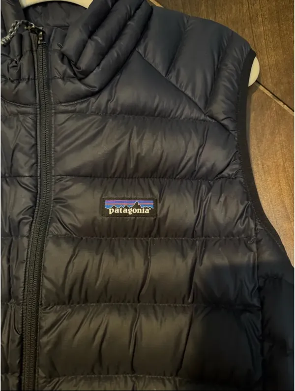 Women's Patagonia Down Black Puffer Vest - Image 2