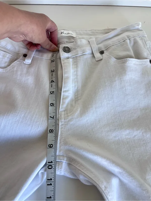 KanCan Women's White Bootcut High Rise‎ Denim Pants Stretch 5 Pocket Zipper fly - Image 9
