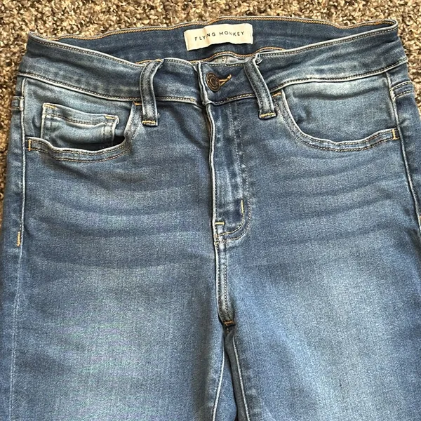 Flying Monkey Women's Blue Skinny Jeans - Image 2