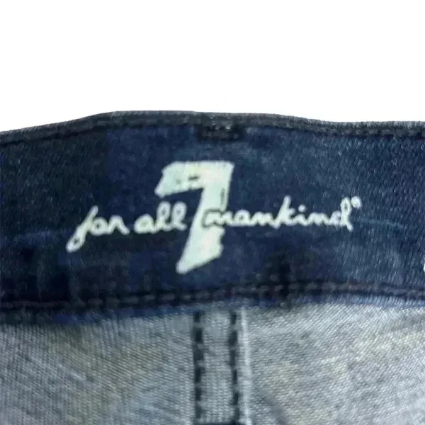 7 For All Mankind‎ Women's Skinny Jeans Size 31 Dark Wash Blue Denim - Image 10