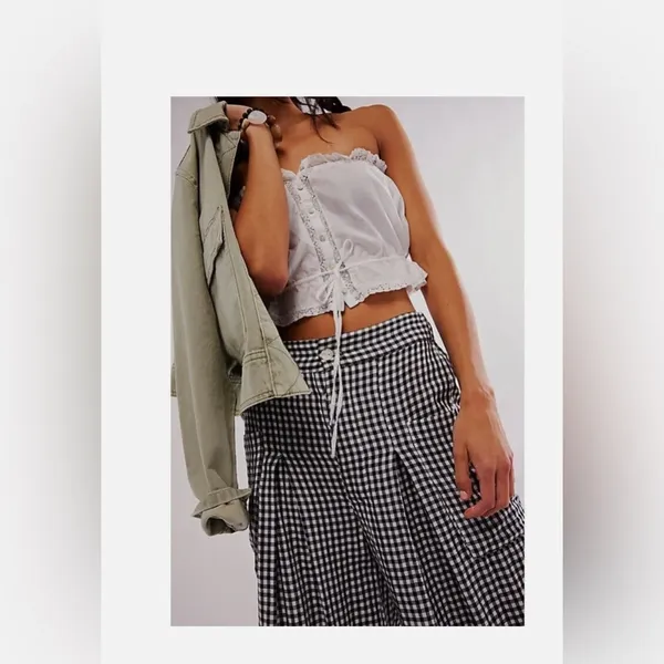 Free People East Side Trousers Pants - black/white Sz S New no tags 👈🏻 - Image 10