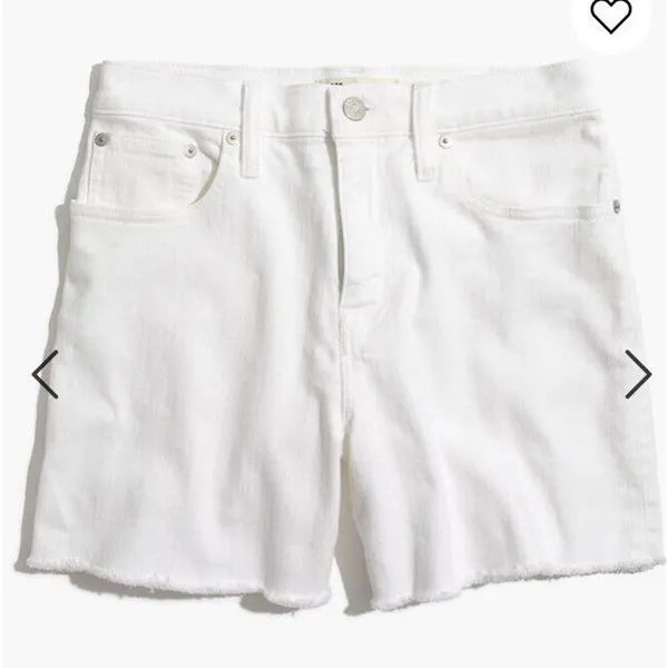 NWOT Madewell High-Rise Denim Shorts in Pure White E8927 - Size‎ 28 OLDSTOCK - Image 2
