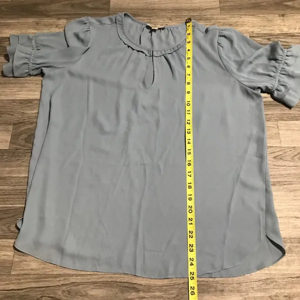 Loft outfit Baby Blue Blouse Top; size medium women’s - Image 6