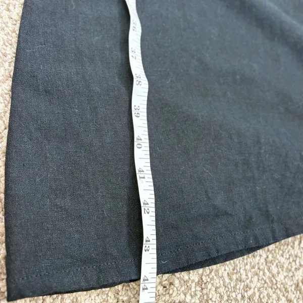 Future Collective‎ Midi Dress Women 4 Black Linen Blend Halter Neck Racerback - Image 13