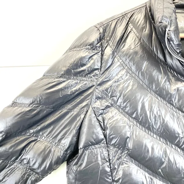 Calvin Klein Womens M Packable Down Quilted‎ Puffer Jacket Full Zip Black Travel - Image 6