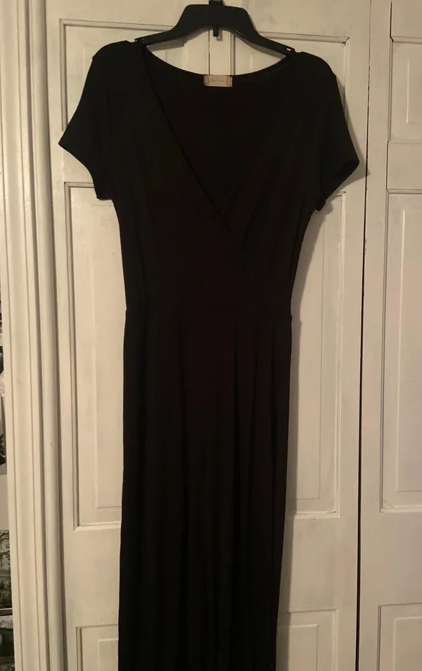 Altard State Plain Black Short Sleeve Jumpsuit - Image 2