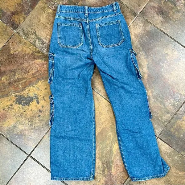 Women’s Pocket Cargo Denim Jeans Small - Image 9