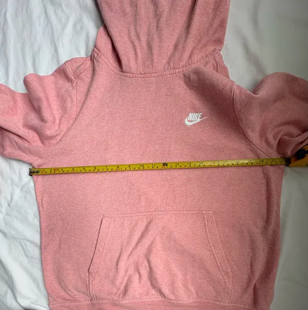 Nike Pink Women Crewneck Hoodie With White Swoosh L - Image 7