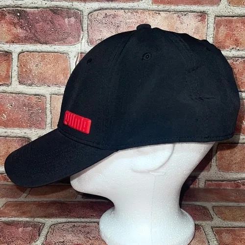 Pre-Owned PUMA Black Stretch Fit Hat Cap Activewear Athleisure Sz L/XL PEHW1129 - Image 2