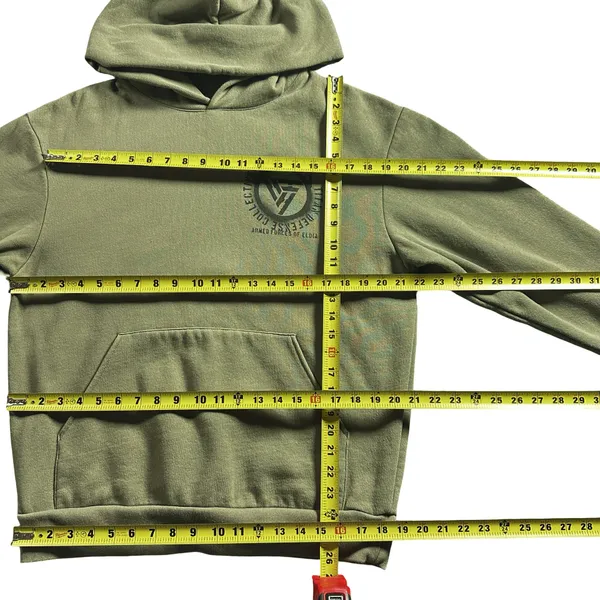 HYPLAND Attack on Titan Army Green Graphic Hoodie Size Small - Image 11