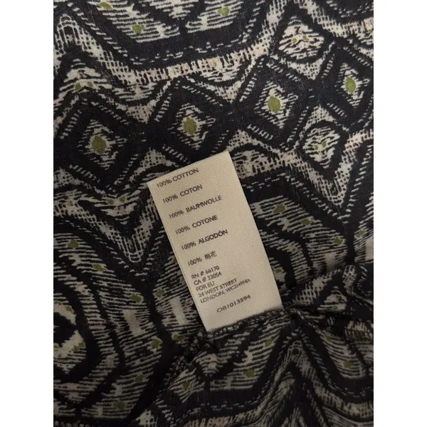 Free People Womens Top Gray Mostly Meadow Blouse Aztec Babydoll Boho Medium - Image 10