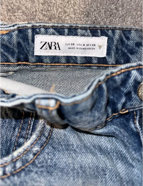 ZARA Jean Shorts High-Waisted Denim - Image 2