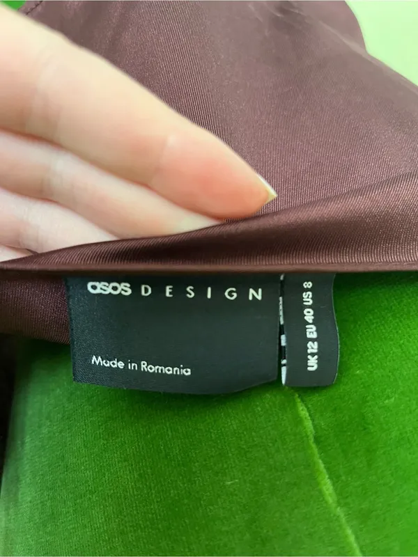 ASOS Design Brown Satin Wrap Top - Image 4