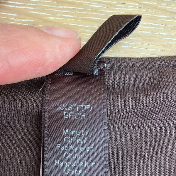 SKIMS Long Sleeve Top Square Neck Size XXS Brown - Image 3