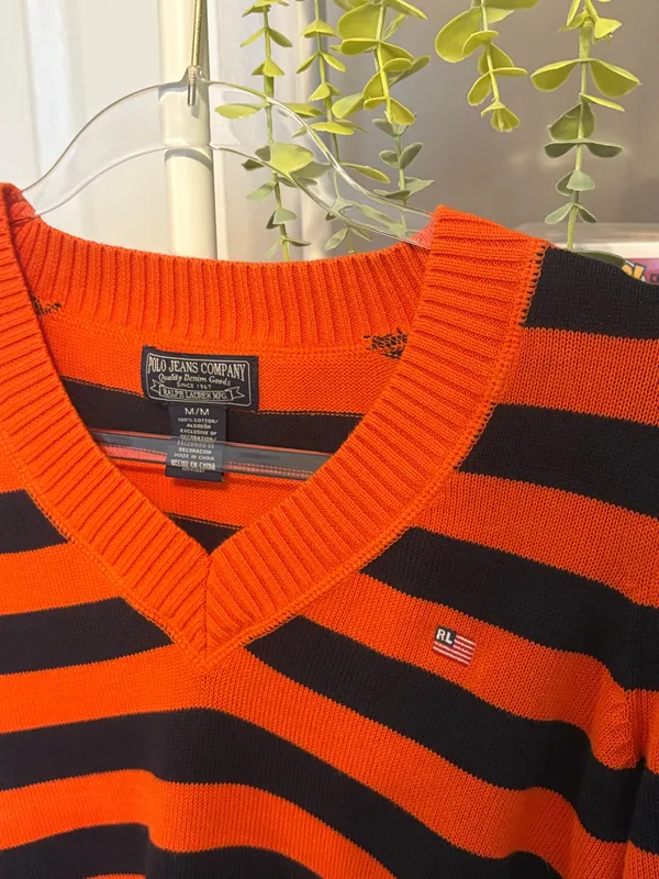 Women’s Polo Jean Company Stripped Sweater Size Medium - Image 2