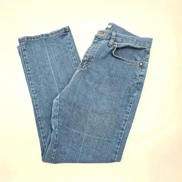Lee Blue Relaxed‎ Fit Denim Jeans Pants 8 Petite - Image 4