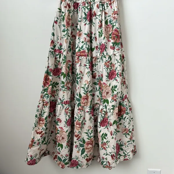 ANTHROPOLOGIE The Somerset Puff Sleeve Edition Floral Rose Printed Dress Size: S - Image 12