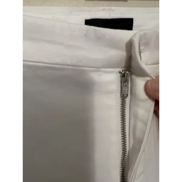 ATM ENZYME WASH CROPPED BOYFRIEND PANT Size 6‎ White - Image 7