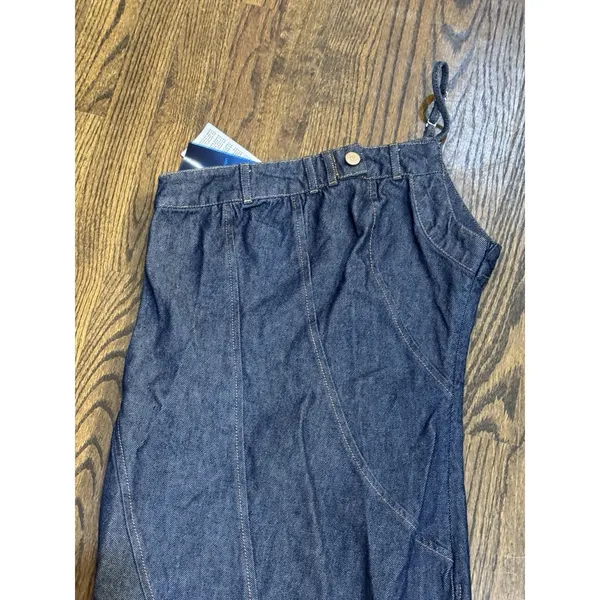 Urban Revivo One Shoulder Denim Cami Dress Asymmetrical Hem Size 4 - Image 5